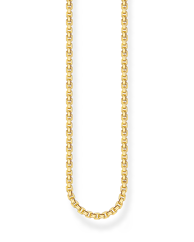 Thomas Sabo Herren Venezia-Kette vergoldet Stärke 2 mm, Sterlingsilber Gelbgold vergoldet Gelbgoldfarben