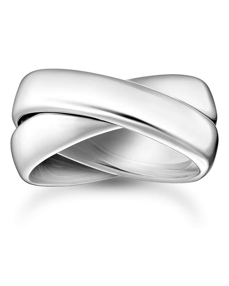 Thomas Sabo Herren Ring Duo breit Silber, Sterlingsilber Silberfarben