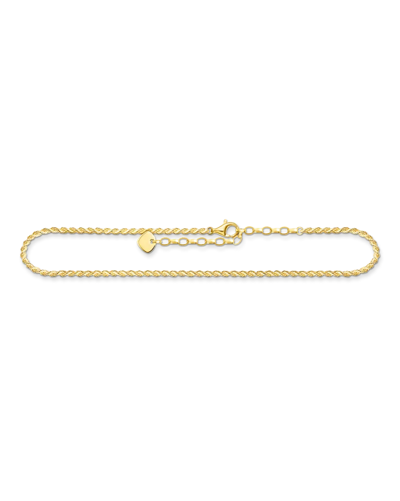 Thomas Sabo Damen Fußkette gold, Sterlingsilber Gelbgold vergoldet Gelbgoldfarben