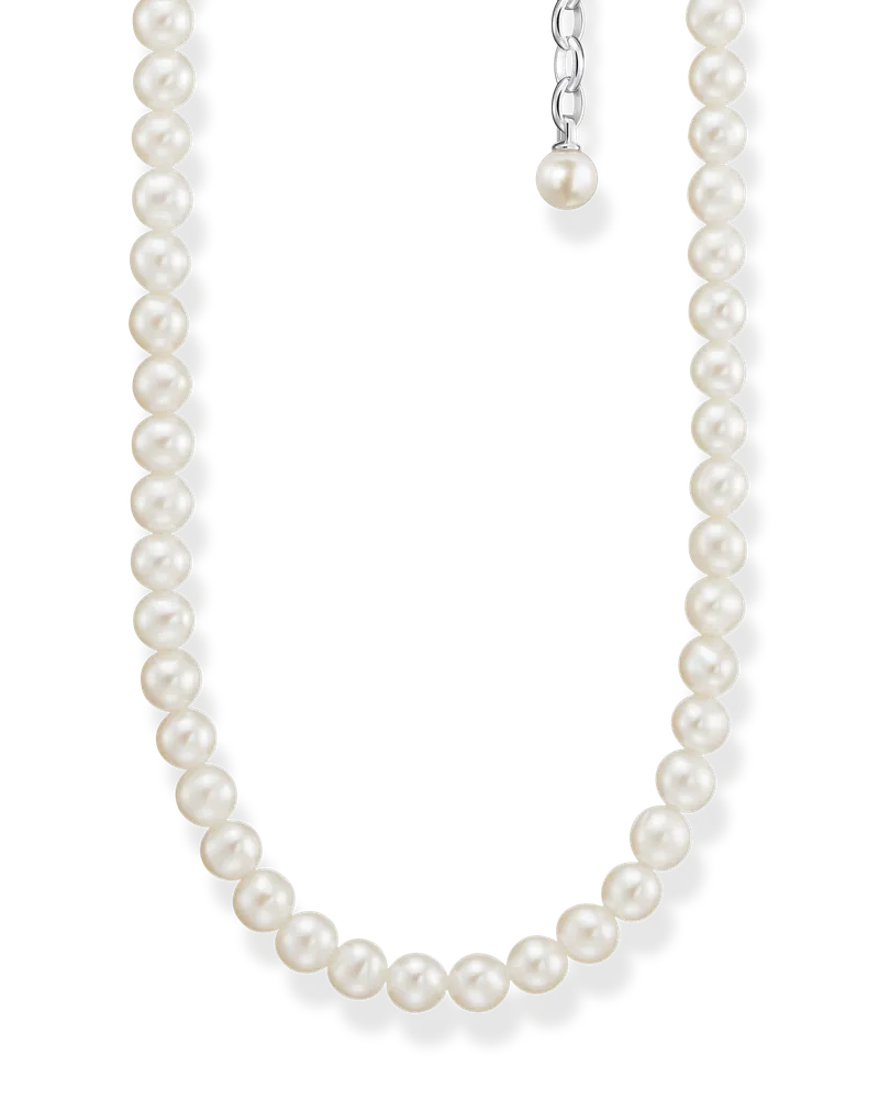 Thomas Sabo Damen Kette Perlen silber, Sterlingsilber Silberfarben