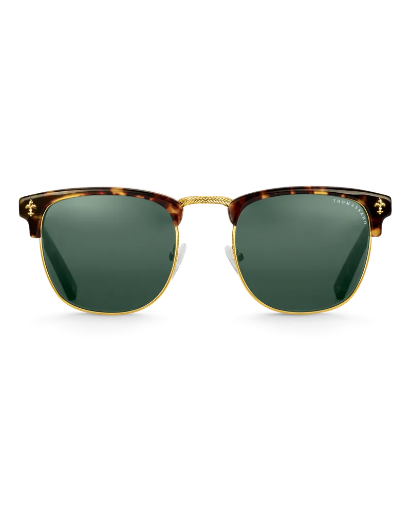 Thomas Sabo Herren Sonnenbrille James Trapez Lilie Havanna, 174 Braun