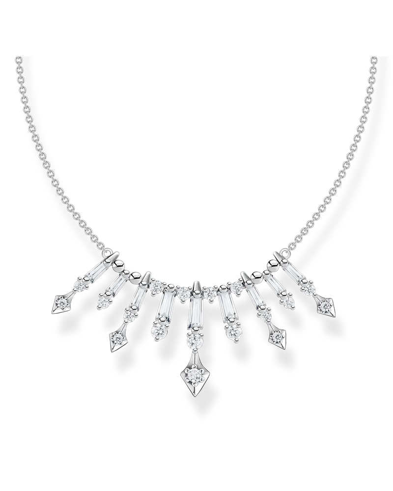 Thomas Sabo Damen Kette mit Wintersonnenstrahlen silber, Sterlingsilber Silberfarben