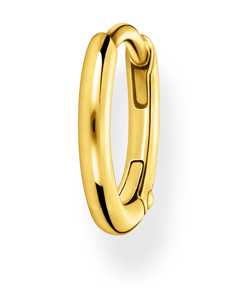Thomas Sabo Damen Einzel Creole klassisch gold, Sterlingsilber Gelbgold vergoldet, Charming Collection Gelbgoldfarben
