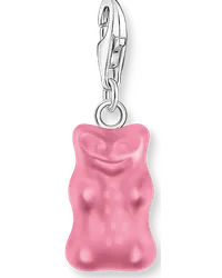 Thomas Sabo Charm-Goldbären-Anhänger in Pink Silber Pink