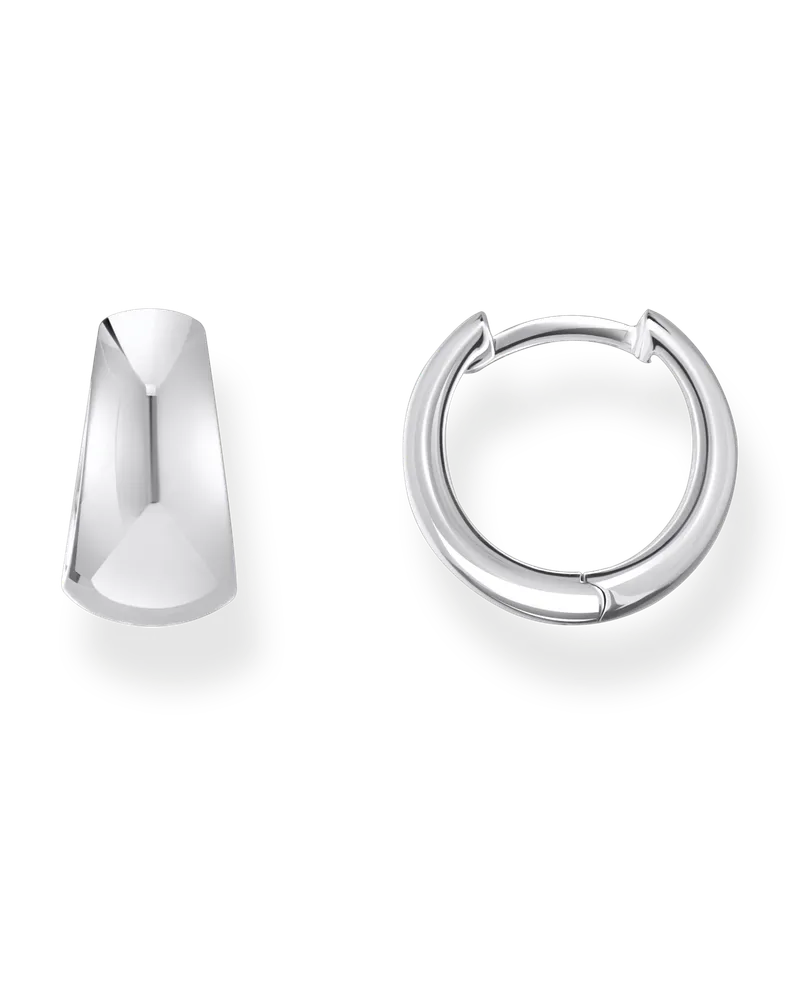 Thomas Sabo Damen Creolen Trapezform Silber, Sterlingsilber Silberfarben