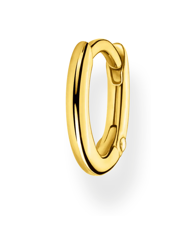 Thomas Sabo Damen Einzel Creole klassisch gold, Sterlingsilber Gelbgold vergoldet, Charming Collection Gelbgoldfarben