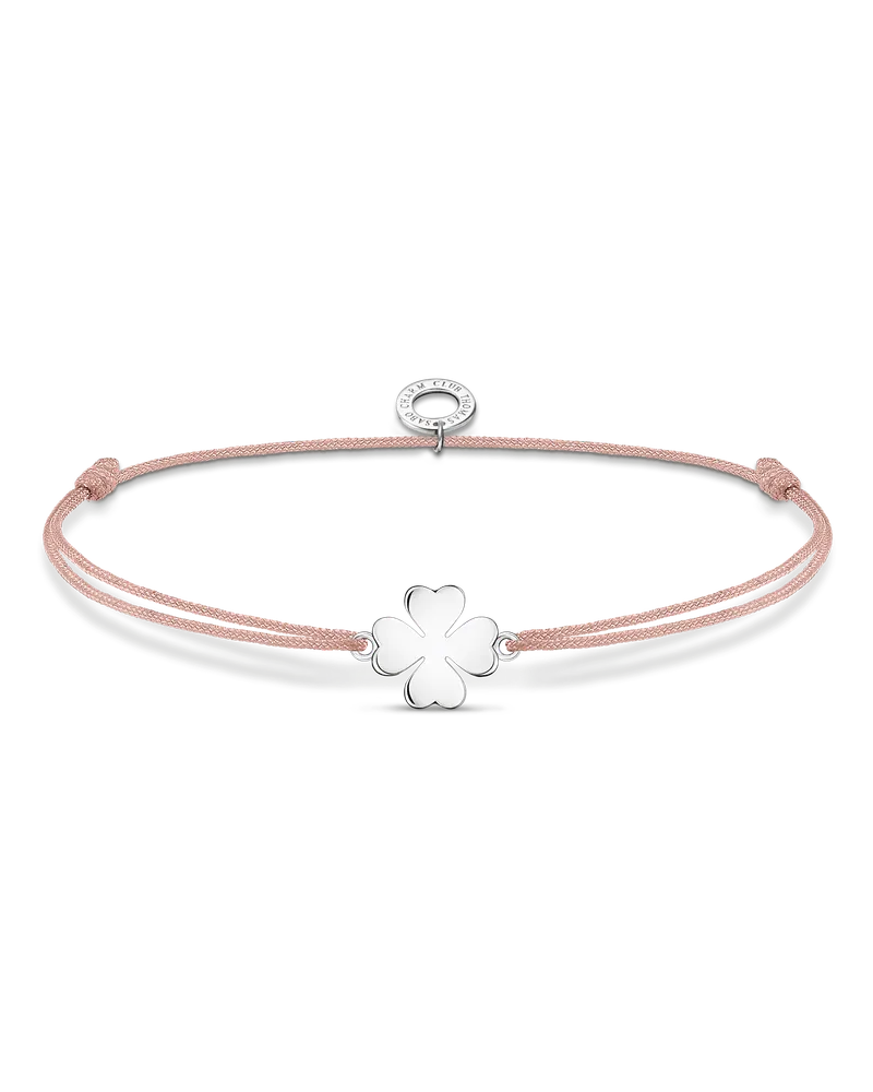 Thomas Sabo Damen Armband Little Secret Kleeblatt, Sterlingsilber, Charming Collection Beige