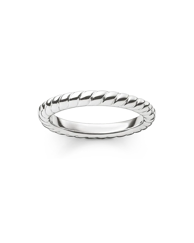 Thomas Sabo Damen Ring Kordeloptik, Sterlingsilber Silberfarben