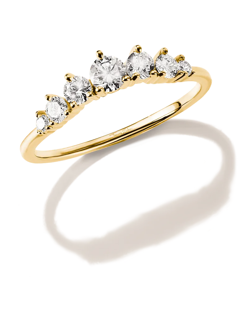 Thomas Sabo Ring mit weißem Zirkonia weiß TR2551-M01-14-60 Gelbgoldfarben