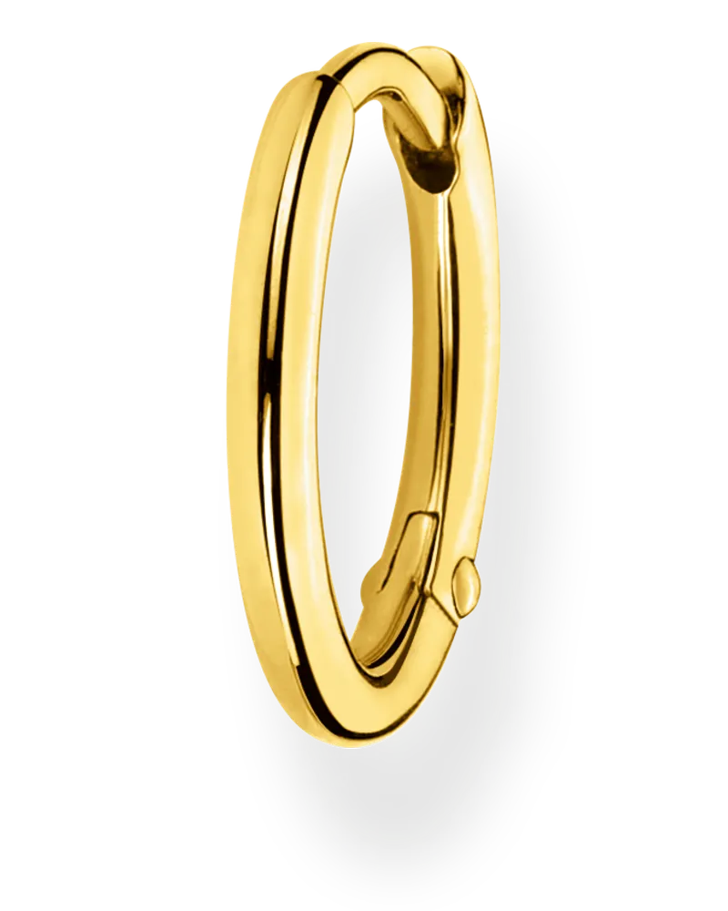 Thomas Sabo Damen Einzel Creole klassisch gold, Sterlingsilber Gelbgold vergoldet, Charming Collection Gelbgoldfarben