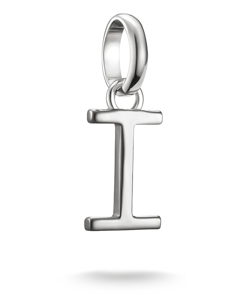 Thomas Sabo Damen Charm-Anhänger Buchstabe I Connect Silber, Sterlingsilber Silberfarben
