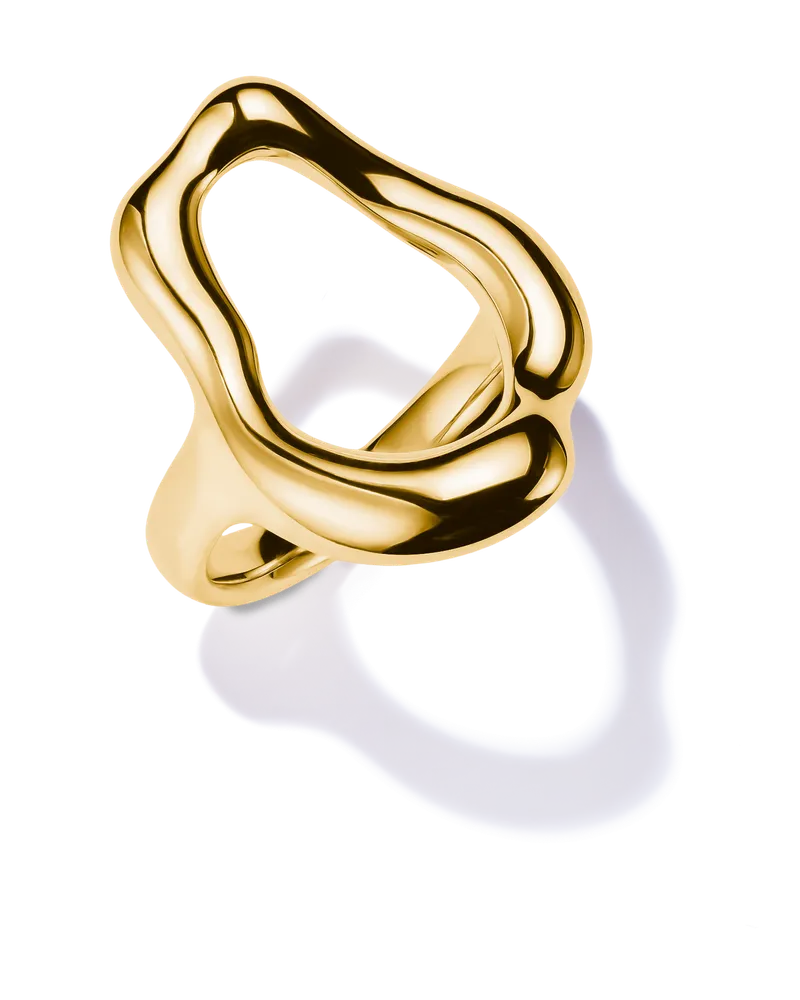 Thomas Sabo Damen Ring Natural Beauty vergoldet, Sterlingsilber Gelbgold vergoldet Gelbgoldfarben