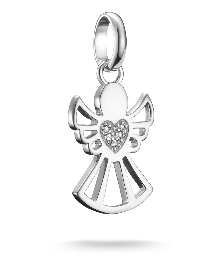 Thomas Sabo Damen Charm-Anhänger Beschützer der Liebe Connect Silber, Sterlingsilber Silberfarben