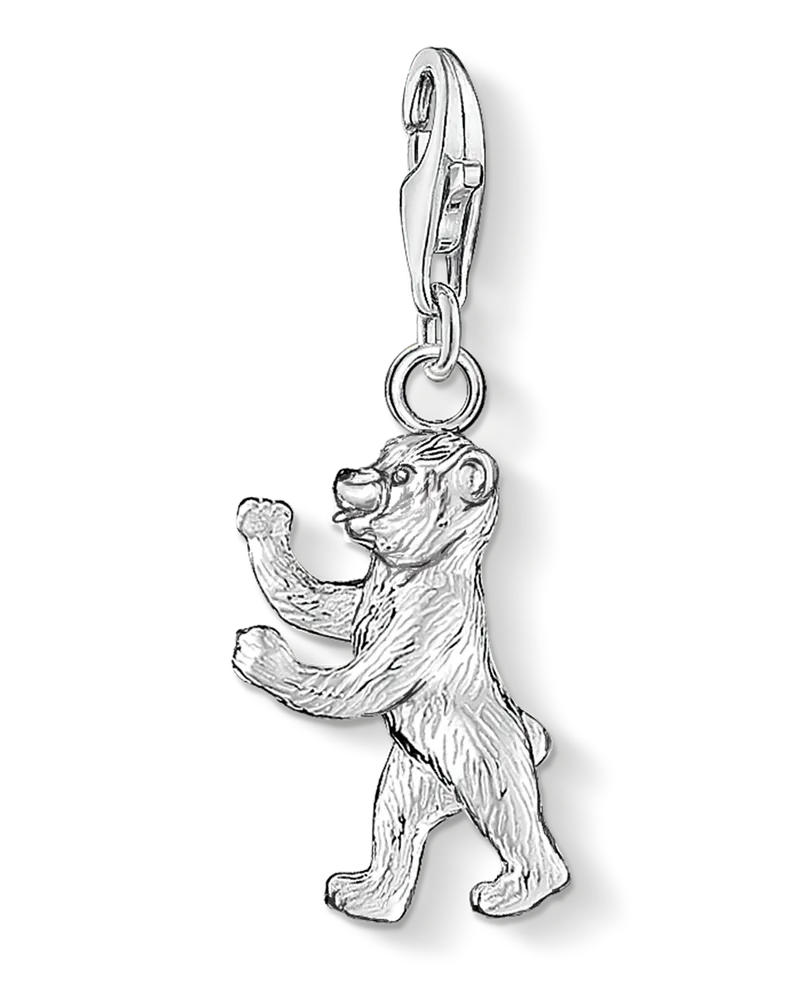 Thomas Sabo Damen Charm-Anhänger Berliner Bär, Sterlingsilber, Charm Club Collection Silberfarben