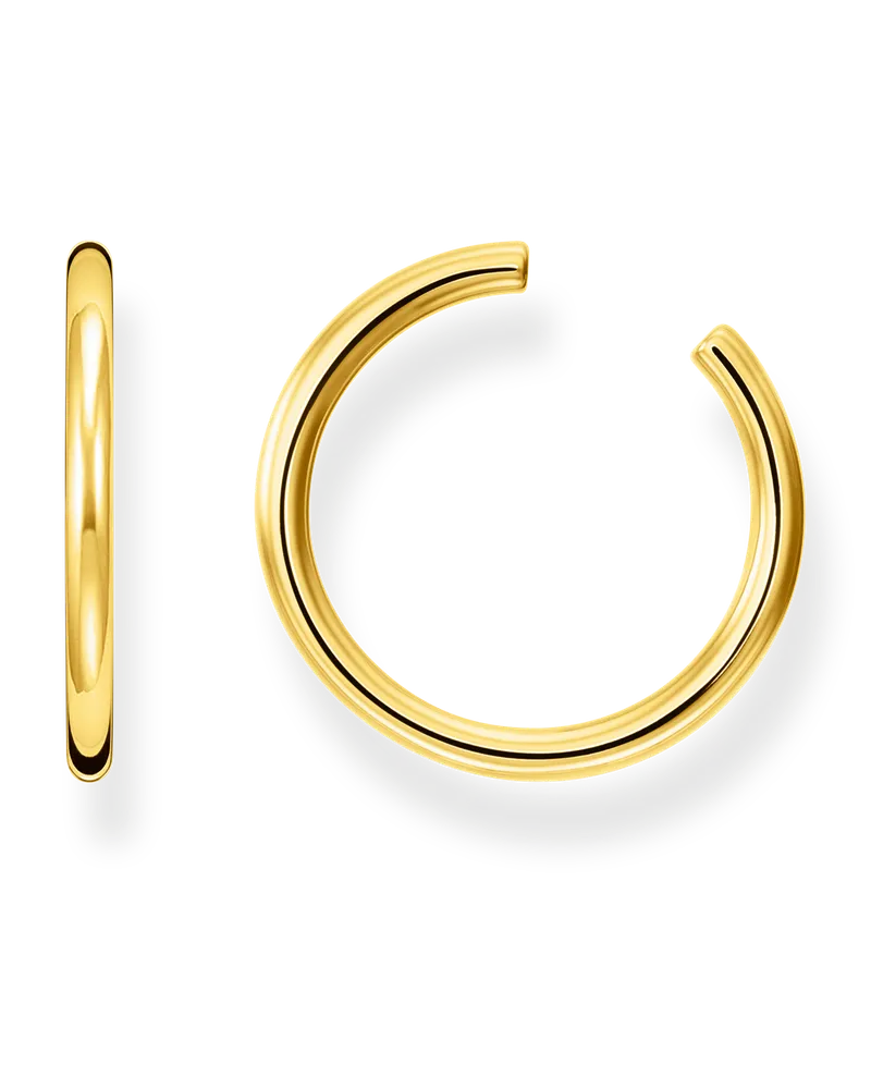 Thomas Sabo Damen Ohrklemmen groß gold, Sterlingsilber Gelbgold vergoldet Gelbgoldfarben