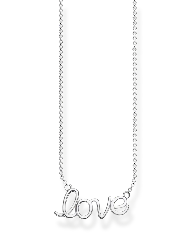 Thomas Sabo Damen Kette Love, Sterlingsilber Silberfarben