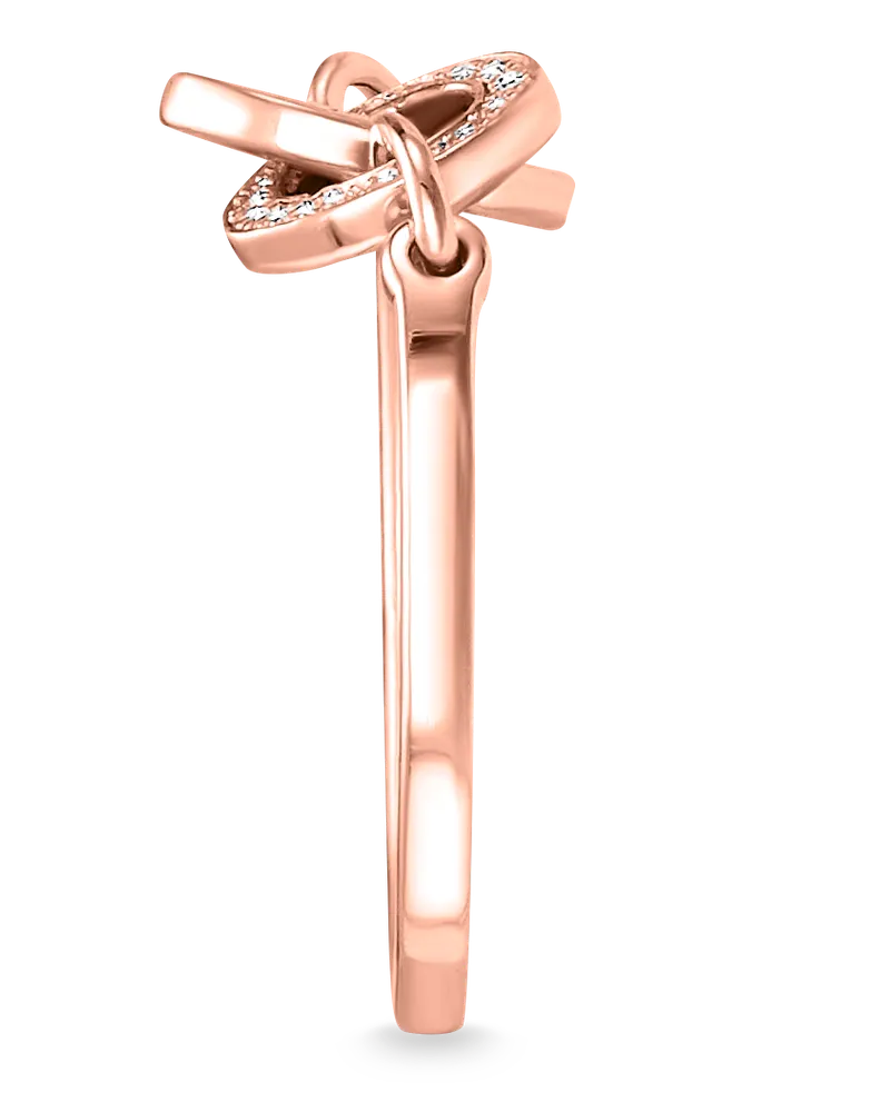 Thomas Sabo Damen Ring Together, Sterlingsilber Roségold vergoldet Roségoldfarben