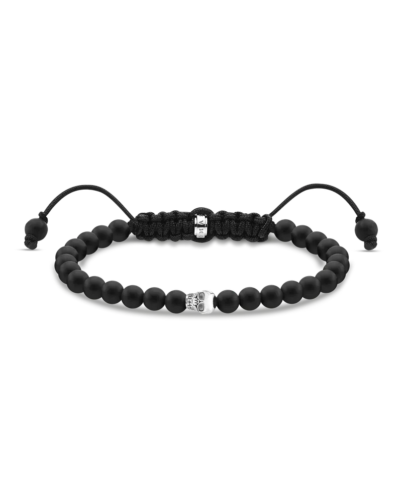 Thomas Sabo Armband schwarz Totenkopf silber Schwarz