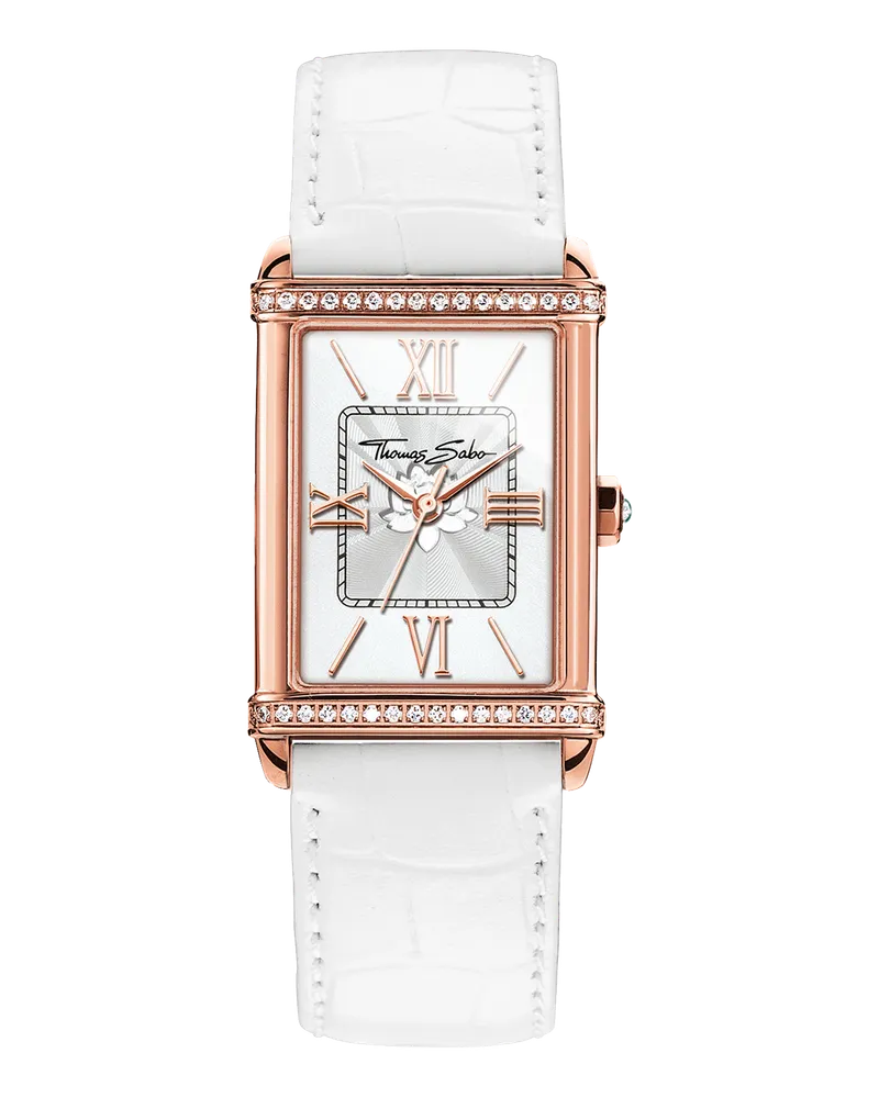 Thomas Sabo Damen Damenuhr Century , Edelstahl | Leder Roségoldfarben