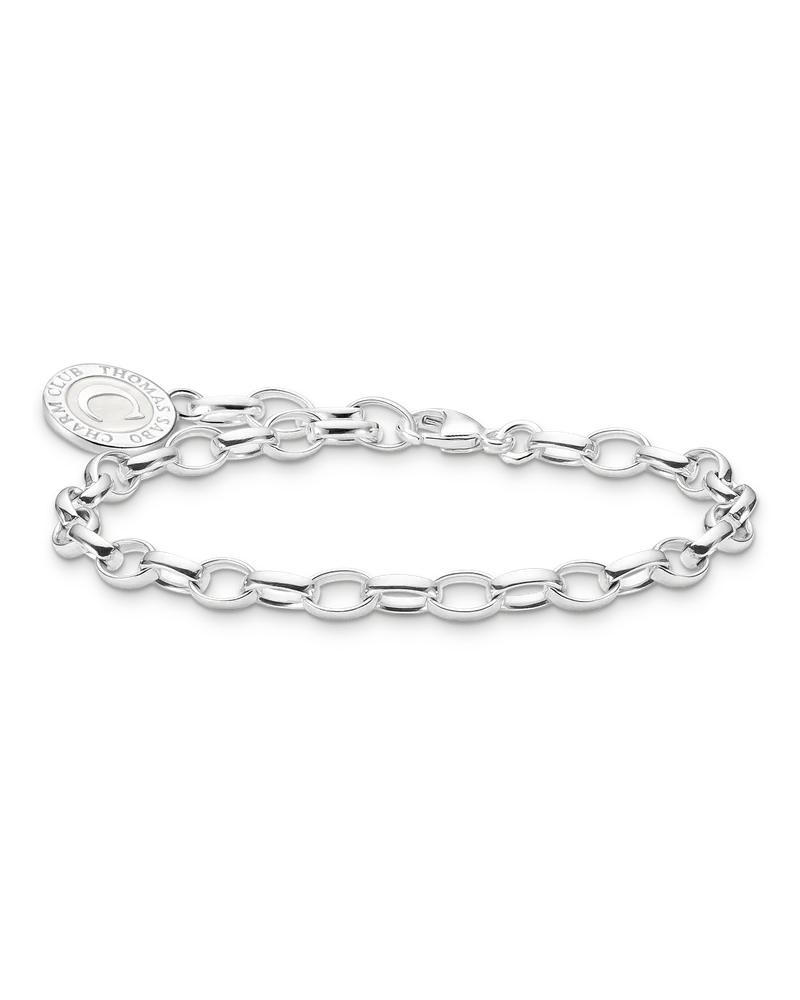 Thomas Sabo Charm-Armband mit weißem Coin Silber Silberfarben
