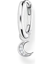 Thomas Sabo Einzel Creole mit Mond Anhänger silber Silberfarben