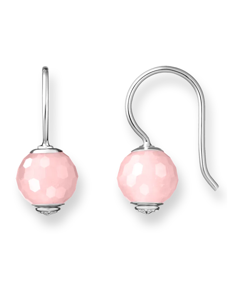 Thomas Sabo Damen Ohrringe rosa, Sterlingsilber, Karma Beads Pink