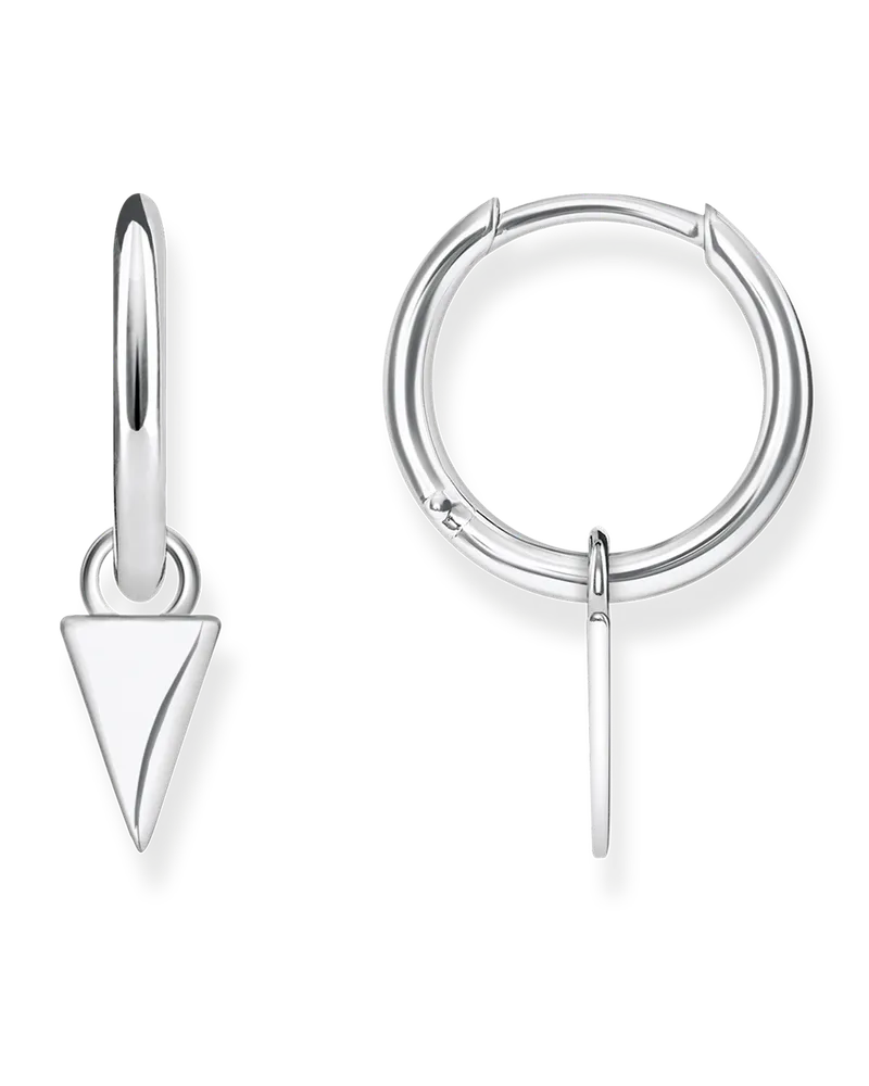 Thomas Sabo Damen Creolen Spikes, Sterlingsilber Silberfarben