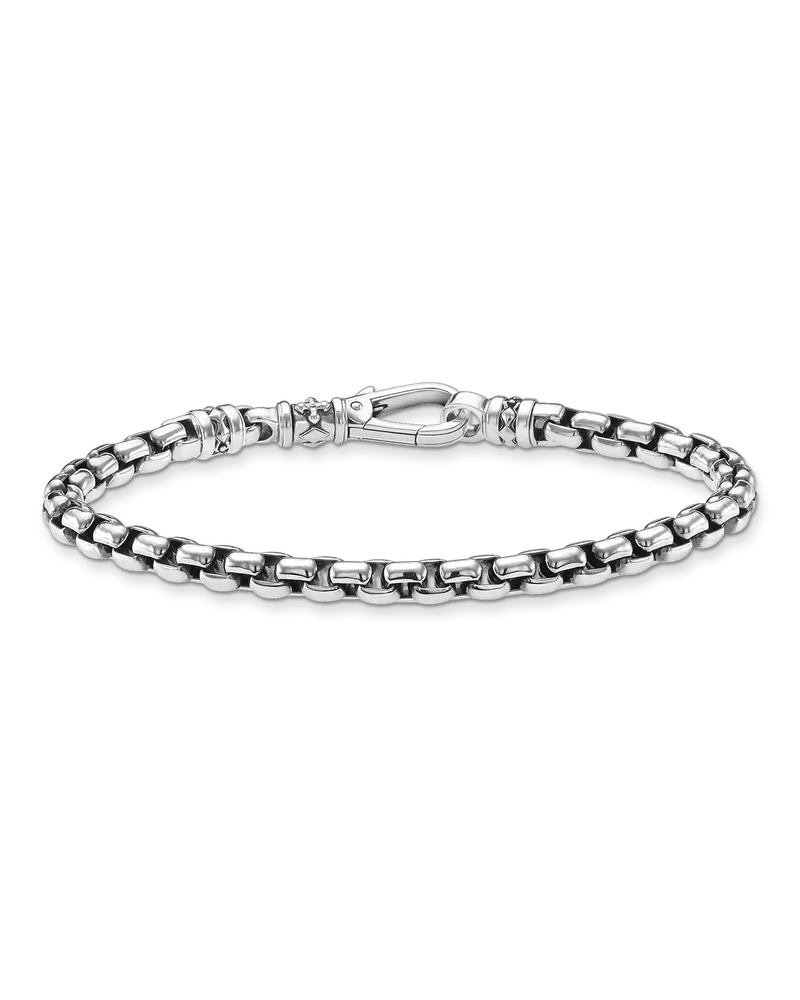 Thomas Sabo Herren Venezia-Armband Silber geschwärzt, Sterlingsilber geschwärzt Silberfarben