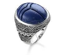 Ring blauer Skarabäus