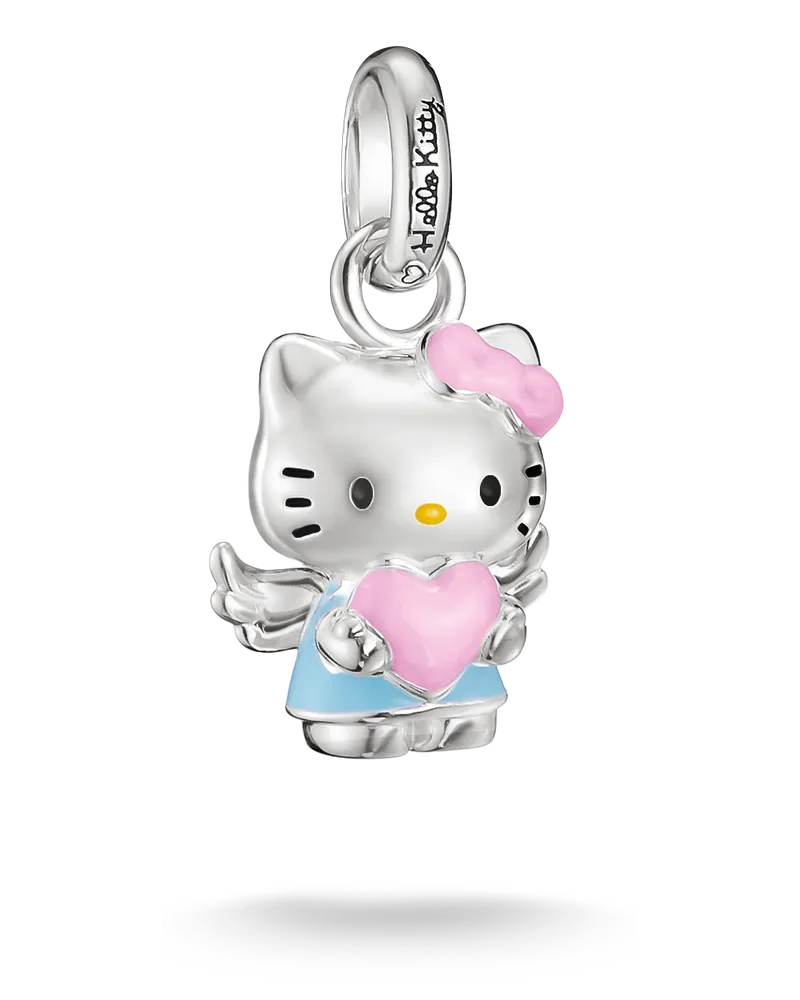 Thomas Sabo Damen Hello Kitty Charm Engel mit Herz – Connect, M06, Charm Club Collection Gelb