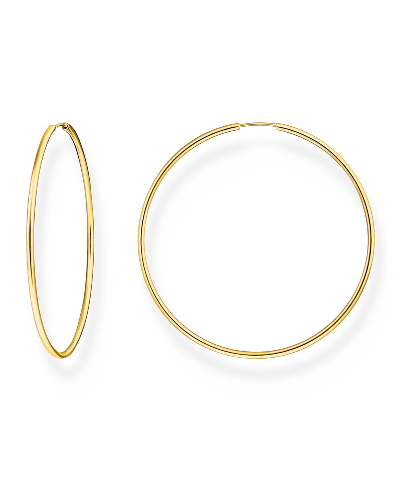 Thomas Sabo Damen Creolen groß vergoldet, Sterlingsilber Gelbgold vergoldet Gelbgoldfarben