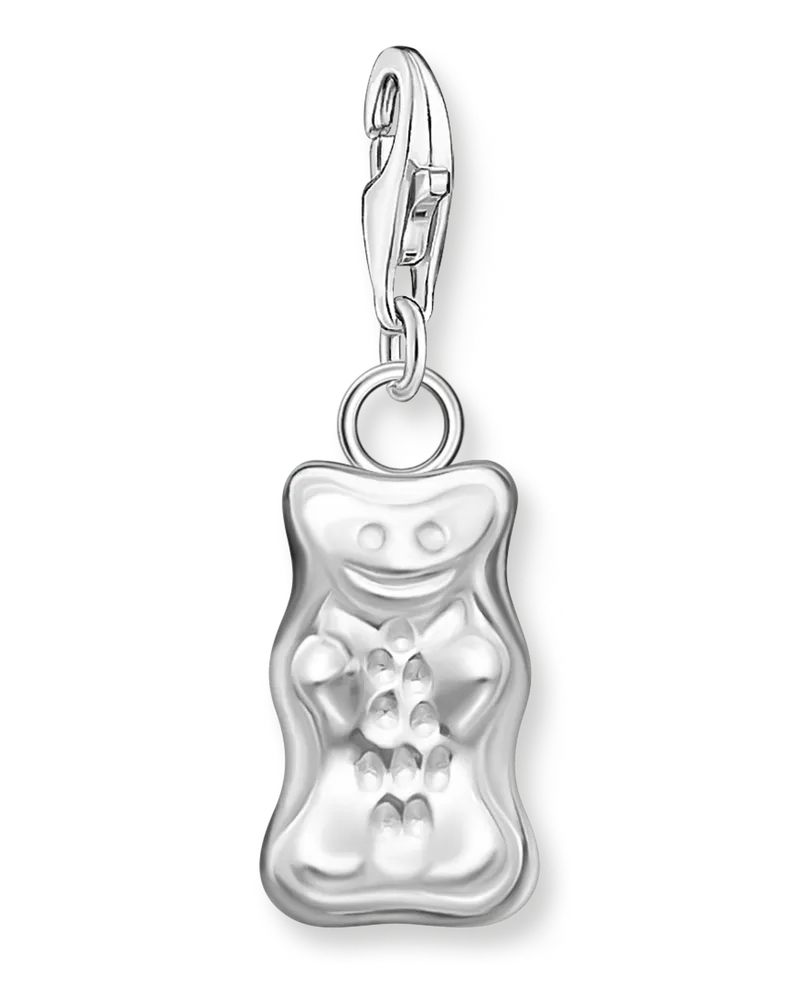 Thomas Sabo Damen Charm-Anhänger HARIBO Goldbär Silber, Sterlingsilber, Charm Club Collection Silberfarben