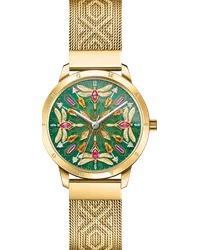 Thomas Sabo Damenuhr Kaleidoskop Libelle gold grün Gelbgoldfarben