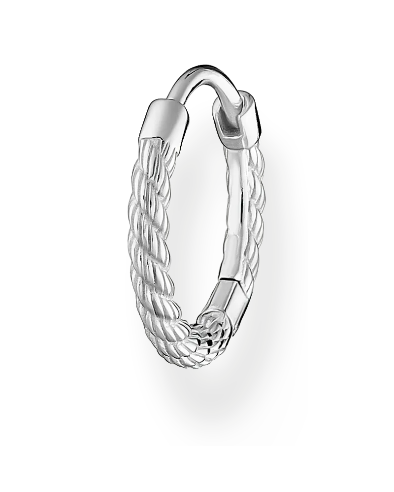 Thomas Sabo Damen Einzel Creole Seil silber, Sterlingsilber, Charming Collection Silberfarben