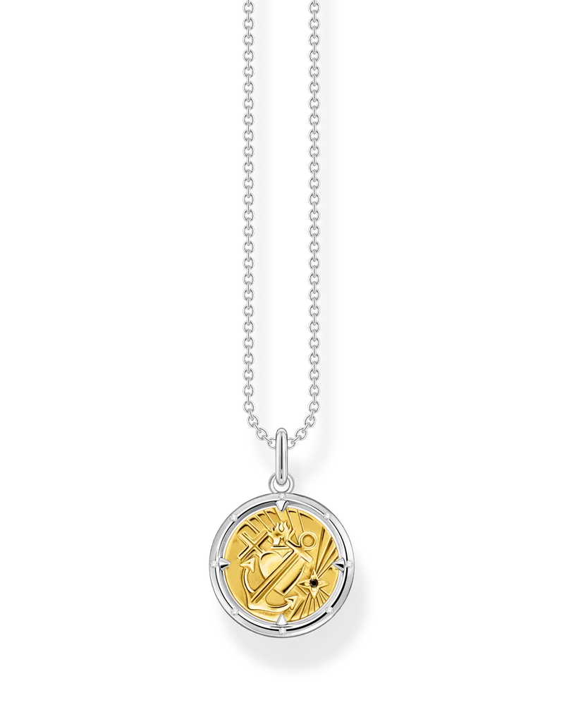 Thomas Sabo Herren Kette Glaube, Liebe, Hoffnung, Sterlingsilber Gelbgold vergoldet Gelbgoldfarben