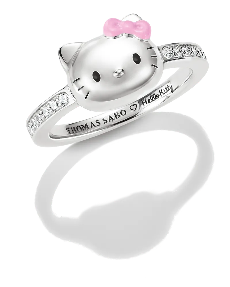 Thomas Sabo Damen Hello Kitty Ring pinke Schleife, M06 Pink
