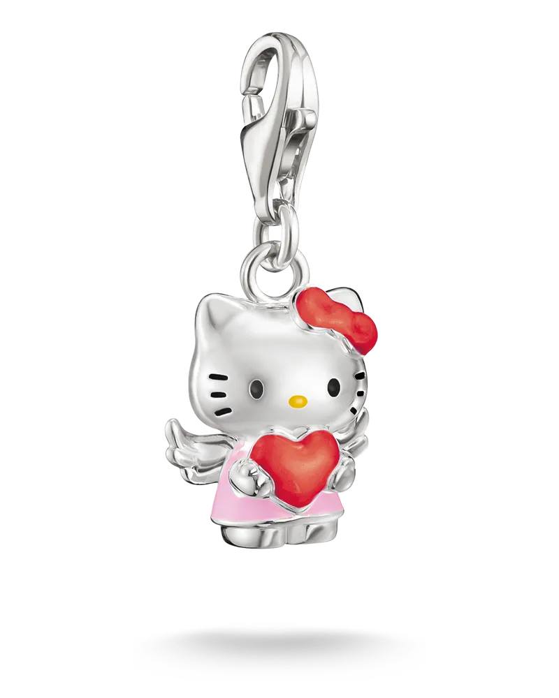 Thomas Sabo Charm-Anhänger Hello Kitty Engel rot pink 2260-M06-9 Gelb