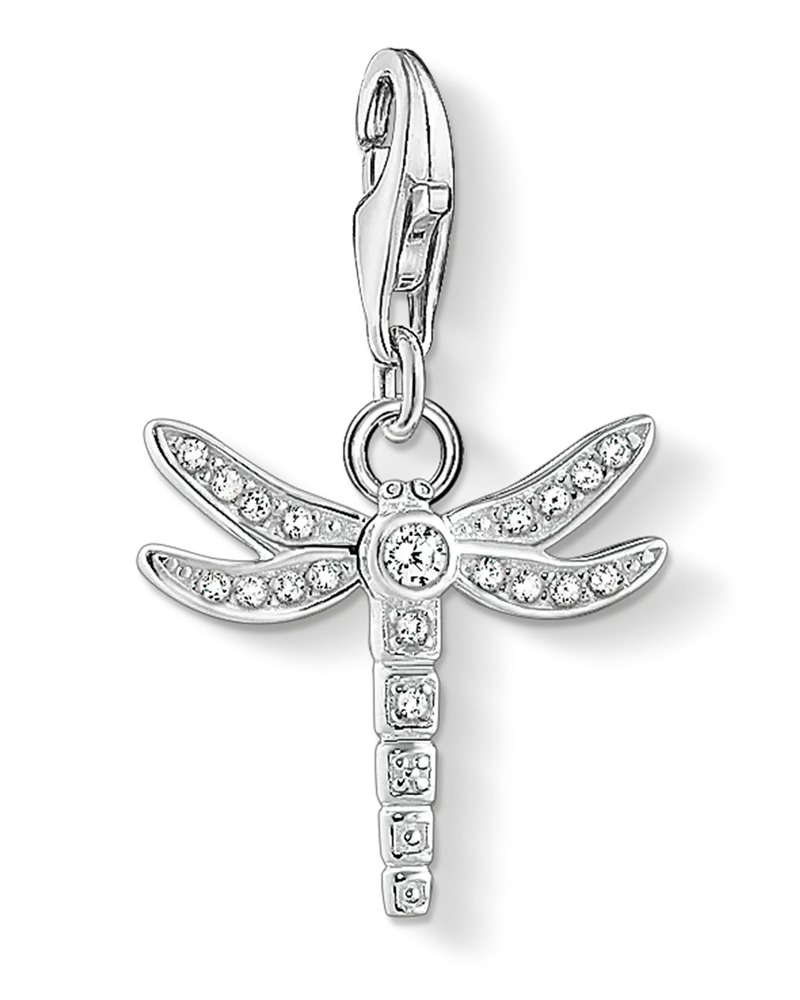 Thomas Sabo Damen Charm-Anhänger Libelle, Sterlingsilber, Charm Club Collection Silberfarben