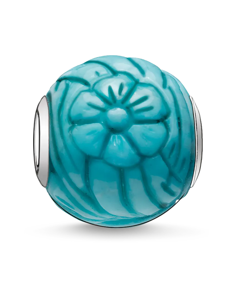 Thomas Sabo Damen Bead Sommerblume, Sterlingsilber, Karma Beads Silberfarben