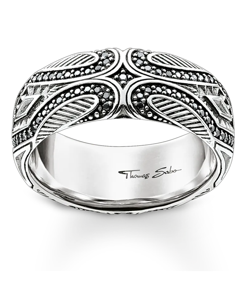 Thomas Sabo Damen Ring Maori , Sterlingsilber Schwarz