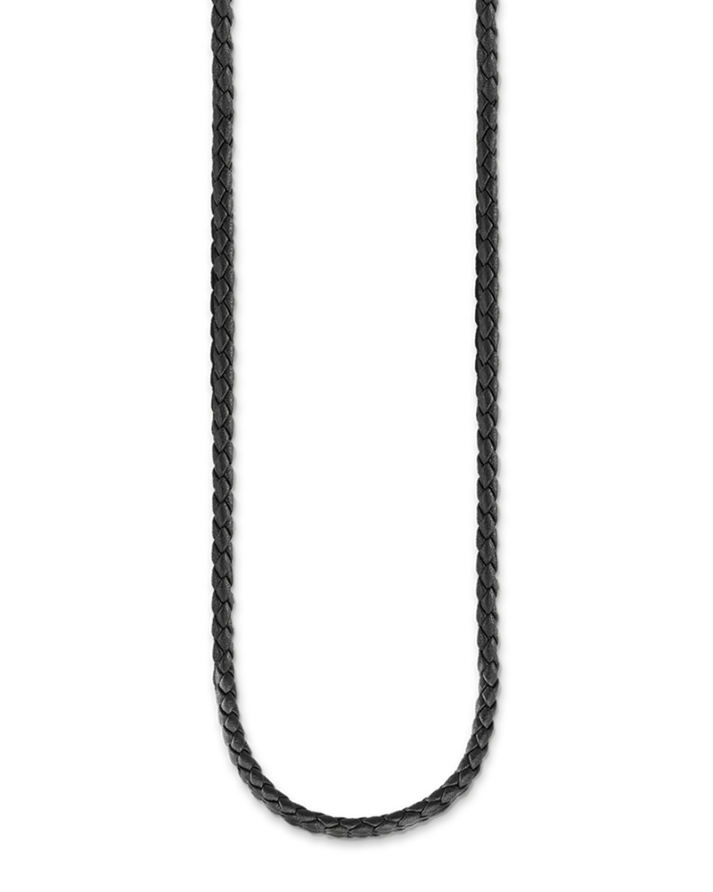 Thomas Sabo Herren Charm-Kette schwarz, Sterlingsilber, Charm Club Collection Schwarz