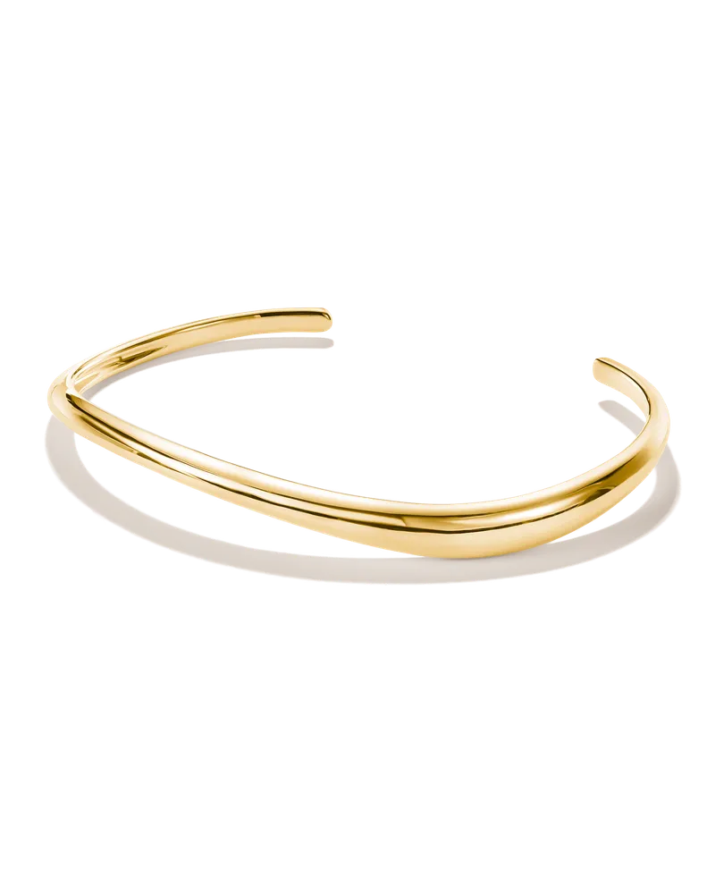Thomas Sabo Damen Armreif in Wellenform, M01 Gelbgoldfarben