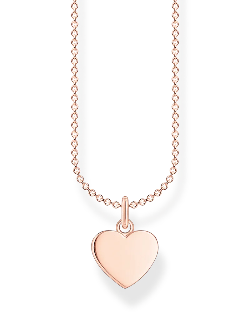 Thomas Sabo Damen Kette Herz roségold, Sterlingsilber Roségold vergoldet, Charming Collection Roségoldfarben