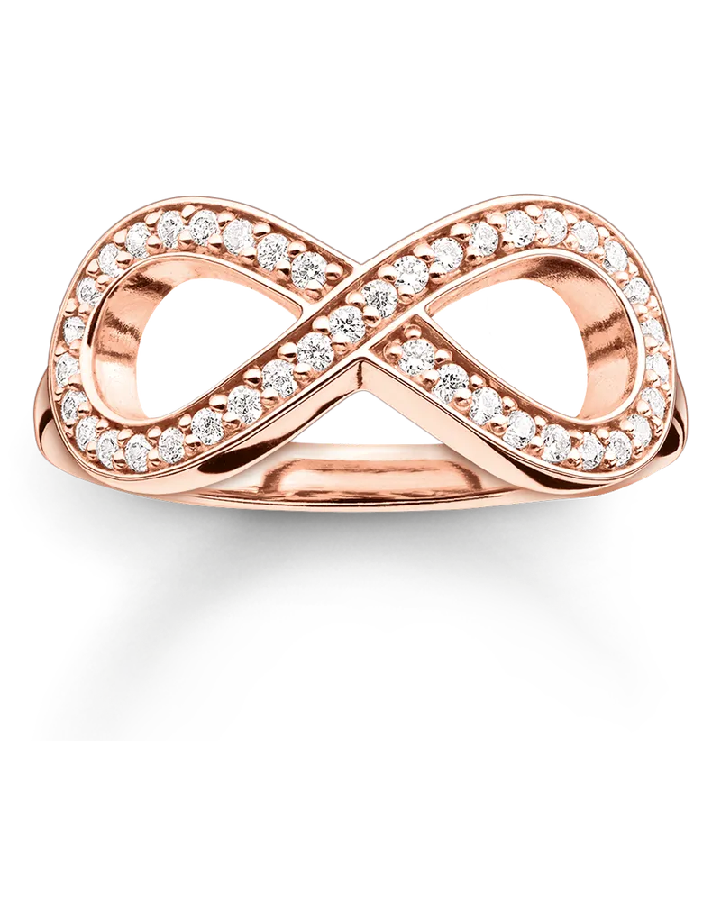 Thomas Sabo Damen Ring Infinity, Sterlingsilber Roségold vergoldet Roségoldfarben