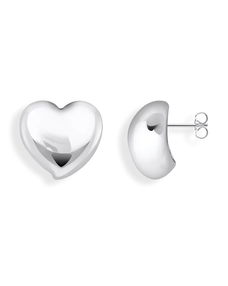 Thomas Sabo Damen Ohrringe in Herzform Silber, Sterlingsilber Silberfarben
