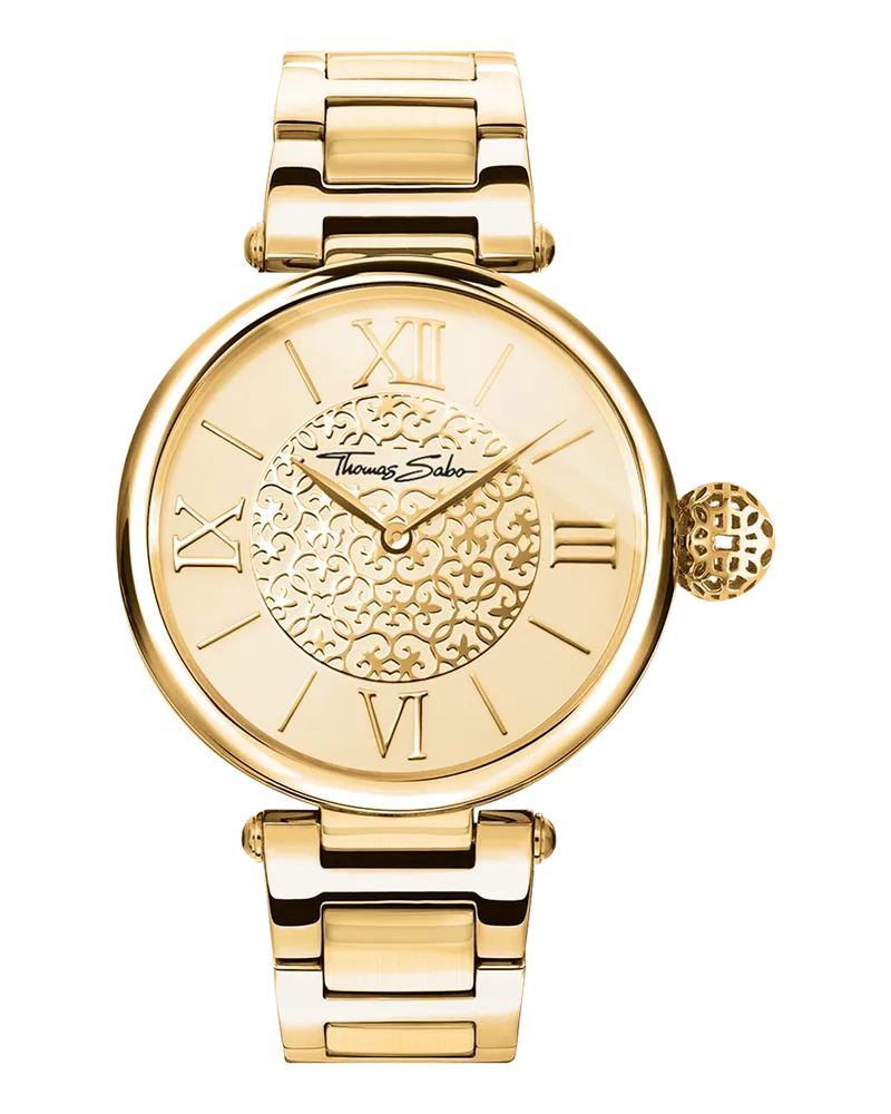 Thomas Sabo Damenuhr goldene Ornamente Gelbgoldfarben