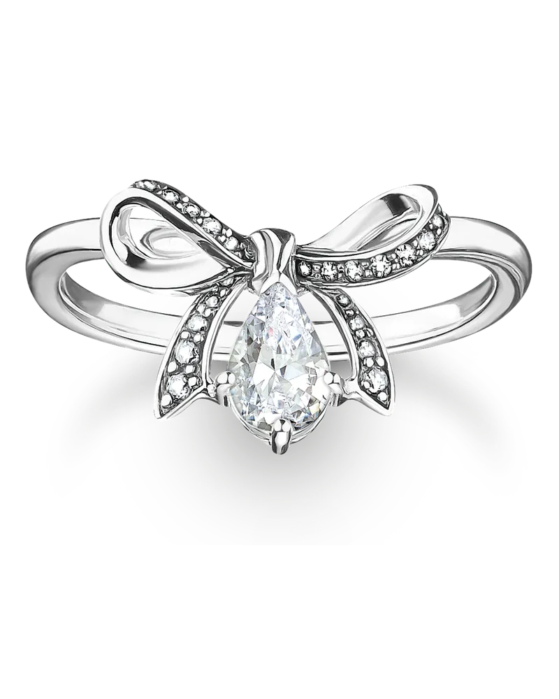 Thomas Sabo Damen Ring mit Schleife Silber, Sterlingsilber Silberfarben