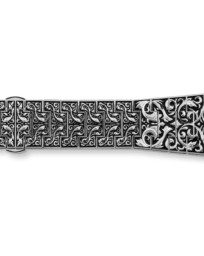 Thomas Sabo Herren Edelstahlarmband 27,5mm Silber/Schwarz, Edelstahl Silberfarben