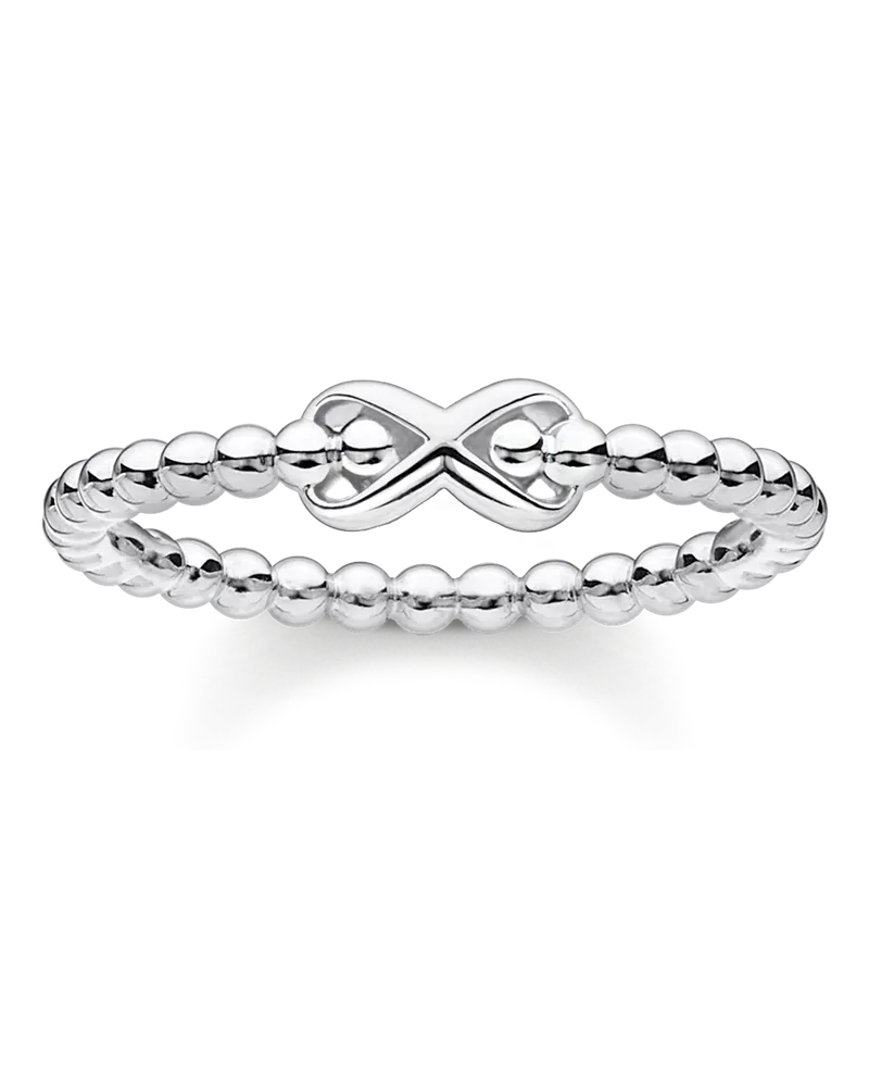 Thomas Sabo Damen Ring Kugeln mit Infinity silber, Sterlingsilber, Charming Collection Silberfarben