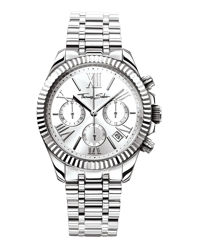 Thomas Sabo Damen Damenuhr Divine Chrono silberfarben, Edelstahl Silberfarben